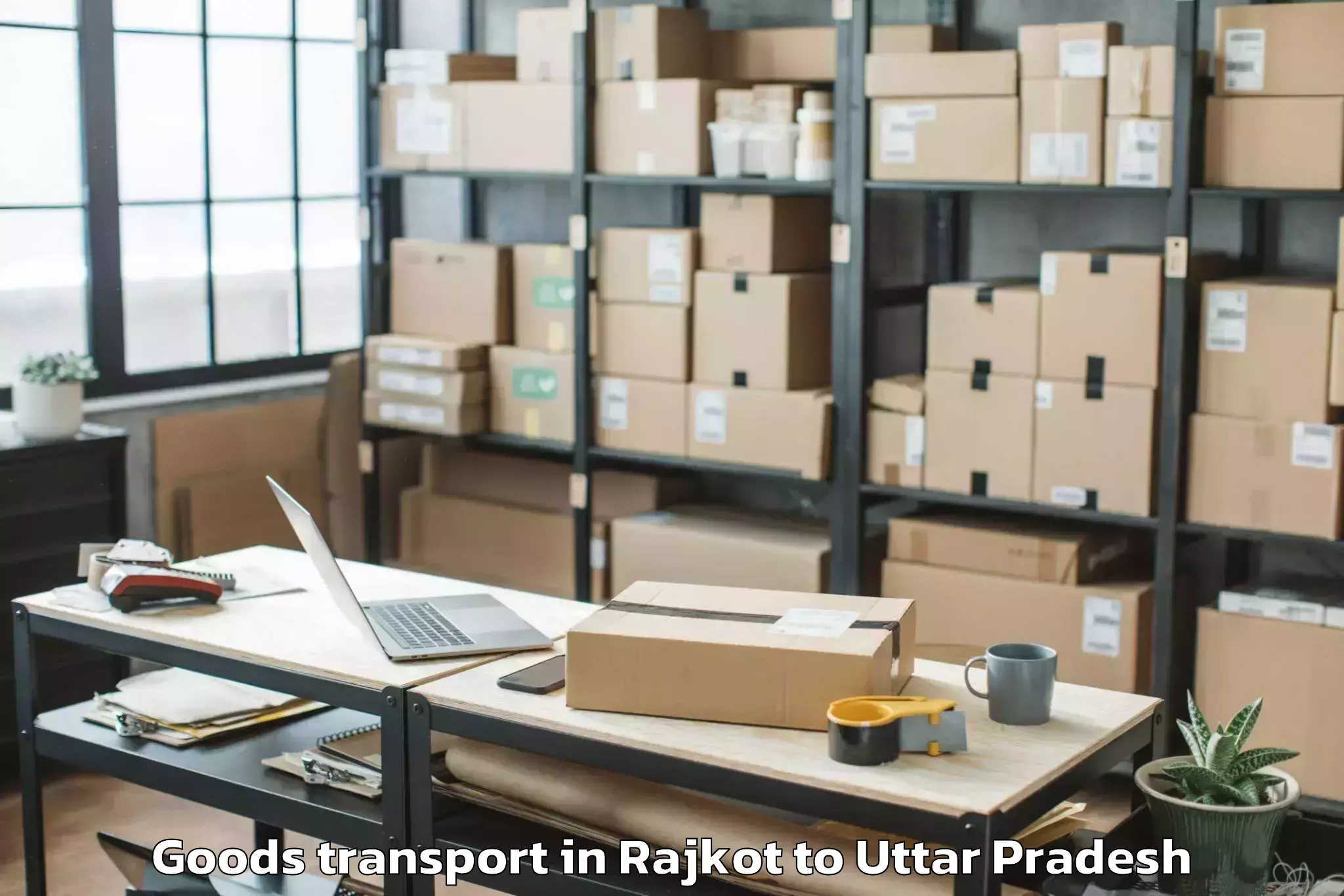 Quality Rajkot to Phoenix United Mall Bareily Goods Transport